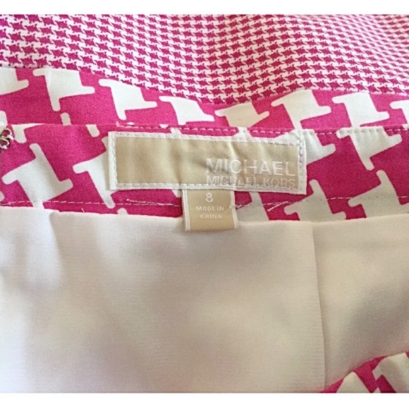 MICHAEL Michael Kors Pink / White Geo Mini Skirt - Picture 4 of 5